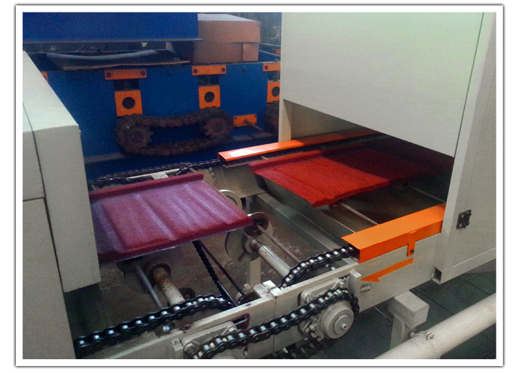 Glazed zinc stone coating roof antique tiles color coated glazed steel making machine