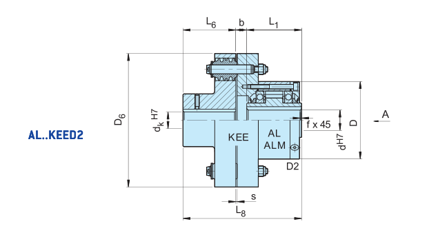 KEED2 Freewheel Self-Contained Overrunning Clutch Bearing