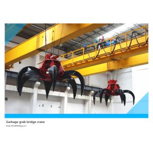  China's high quality and low price 30 ton garbage grab bridge double beam crane, power plant double beam crane, grab dou Manufactures