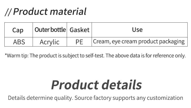 Customize Screw Top Lids 50g Empty Cosmetics Cream Jar for Sunscreen Cream and Luxury Face Body Cream Packaging