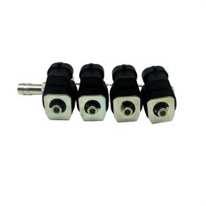 LN-LIG1 4 Cylinder Black Injector Rail for 2 Ohm / 3 Ohm Sequential Injection