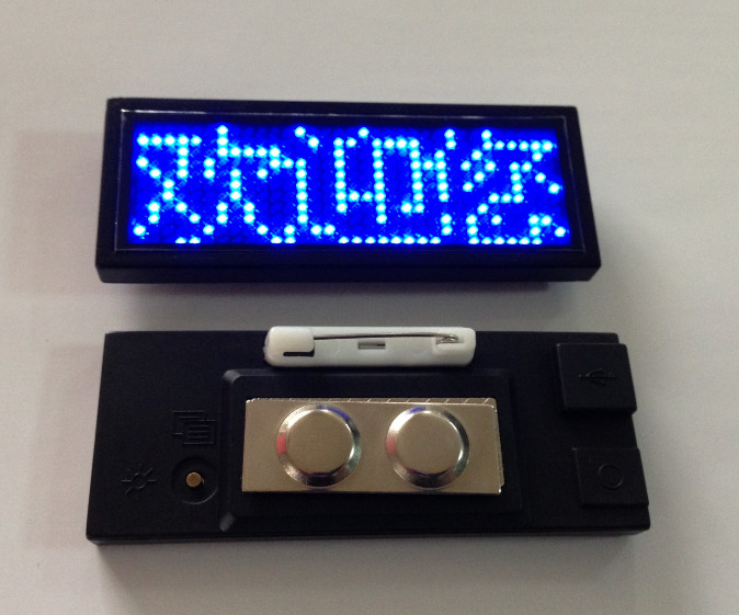  Multi-language Blue Scrolling LED name badge Manufactures