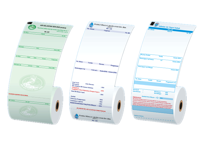 SC Carbonless NCR Paper Self Contained Paper clear blue black copy images