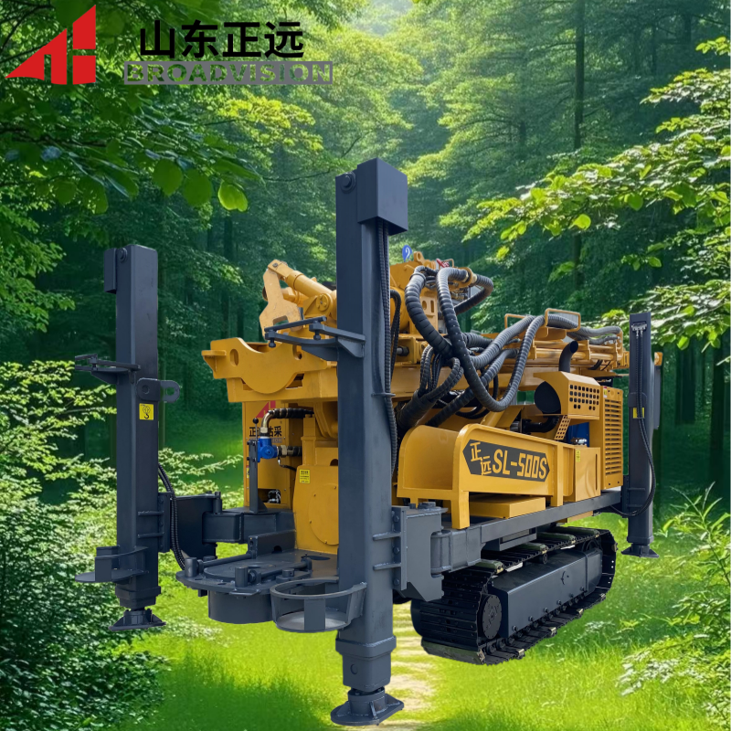 Lifting force 30T Crawler Water Well Drilling Rig with Yuchai Stock 110kw Engine