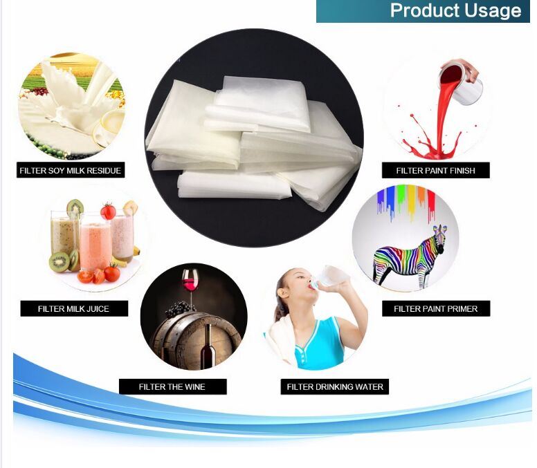 Nylon Polyester Silk Micron Mesh Filter Bag Food Grade Water Liquid Filter Cloth