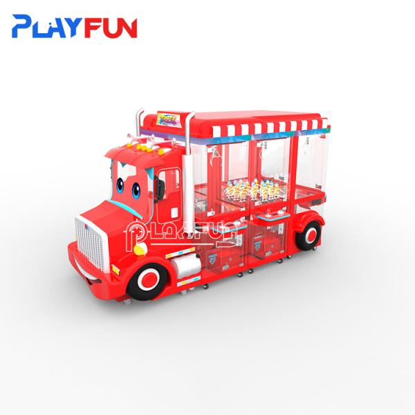 Popular 6 players 8-10cm stuffed toys truck toy catch claw machine