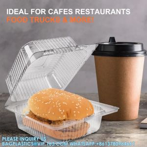 Clear Plastic Take Out Containers,Disposable Clamshell Dessert Container With