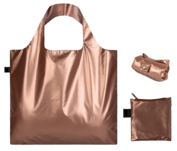 Customised Logo Metallic Color Reusable Shopping Bags Tote, Eco Foldable