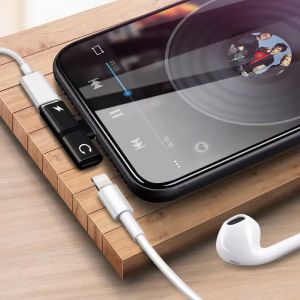 2 in 1 Dual Mini Jack Adapter Capsule Lightning Charger and Headphone Adapter
