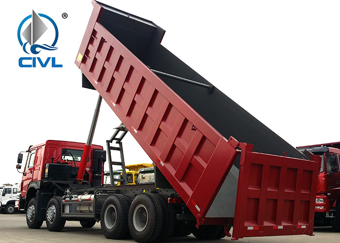 HOWO 8X4 Large Power Heavy Duty Dump Truck Tipper Trailer One Sleeper 51 - 60t