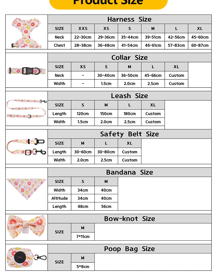 Popular Custom Personalized Designer Luxury No Pull Adjustable Collar Leash Bow Tie and Bandana Reversible Dog Harness Set