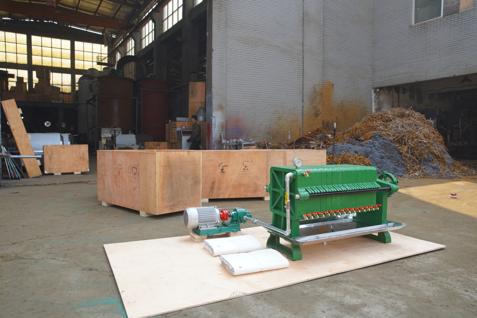 YLB307l 190-250kg/h Decolorization Oil Filter Press Machine With Motor Electronic Control System