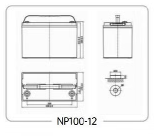 YUASA NP100-12 12V 100AH Valve Battery New Original Best Energy Storage