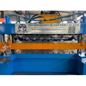 6 rib and 6 rib trapezoidal sheet double layer roll forming machine in America