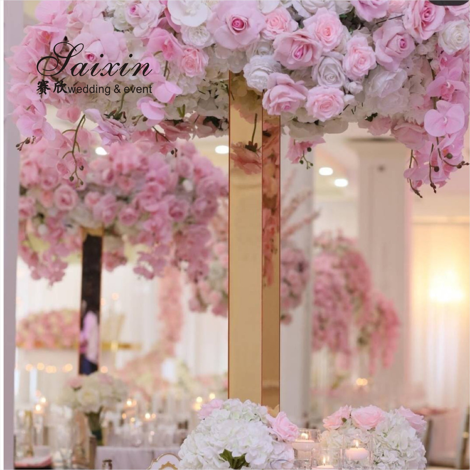 Large Tall Glass Vases For Wedding Centerpieces 3pcs Set Clear Cylinder Flower Stand