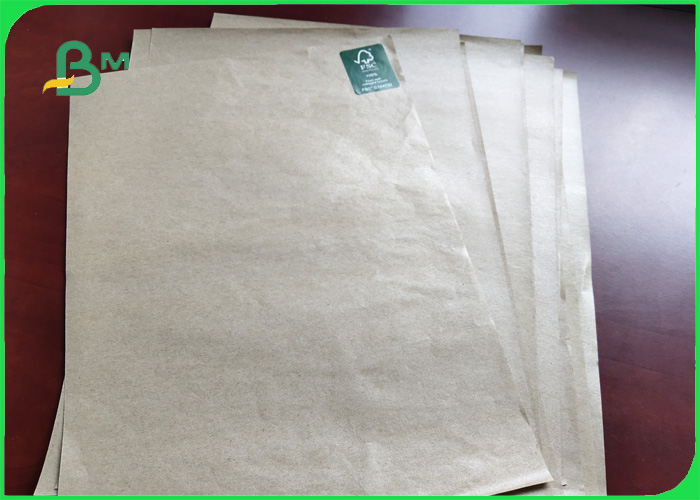 FSC Approved 30-350gsm PE Coated Brown Kraft Paper Anti - Seize 50 / 100mm In Coils