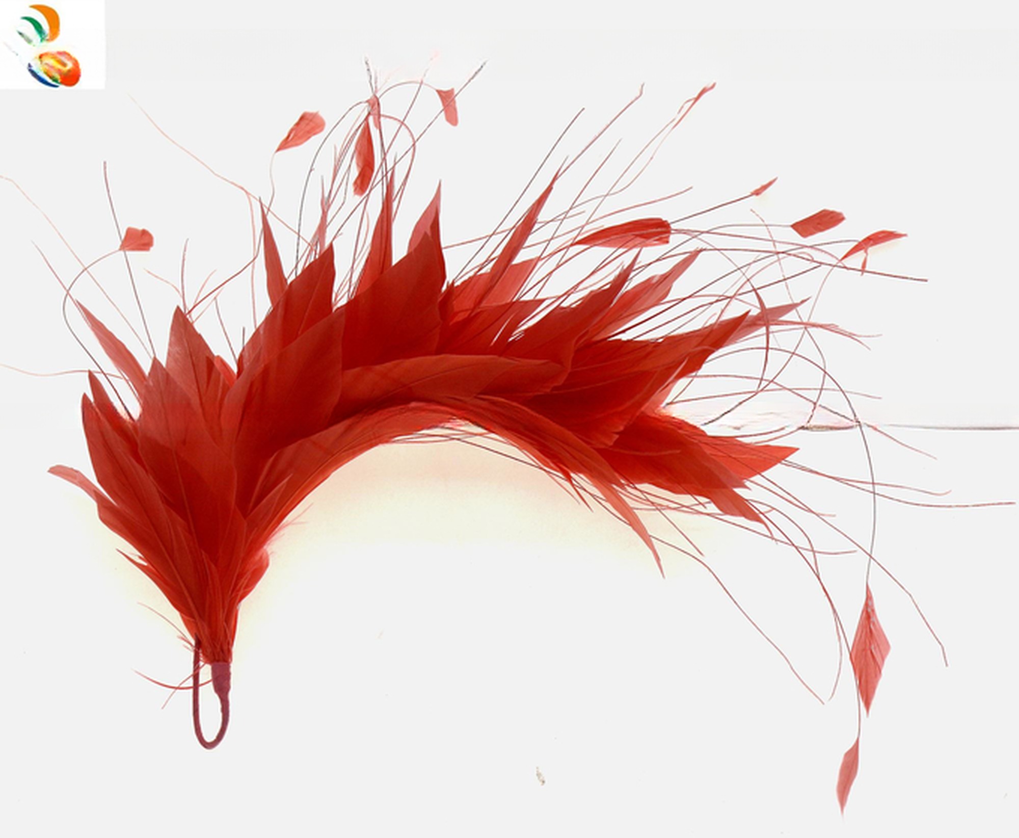 Thanksgiving Occasion Goose Feather Mounts Flowers , Stripped Coque Feathers