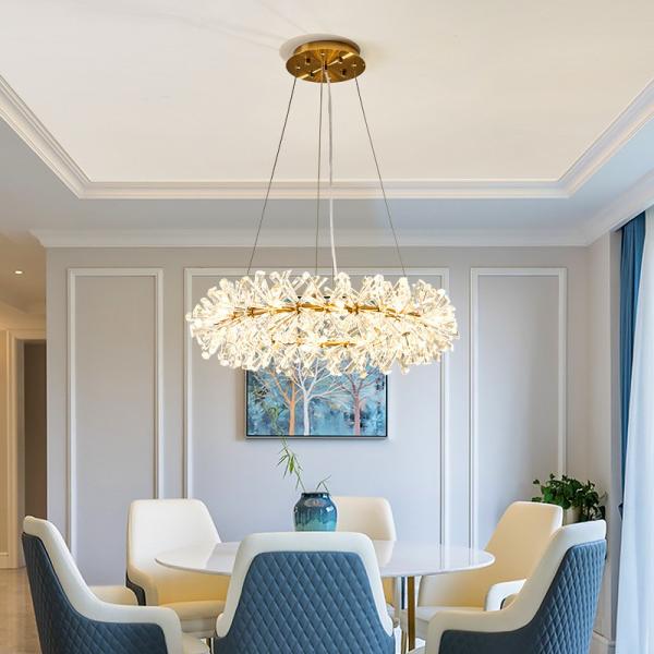 Post-modern Nordic Simple Crystal Chandelier Light Luxury Living Room Bedroom