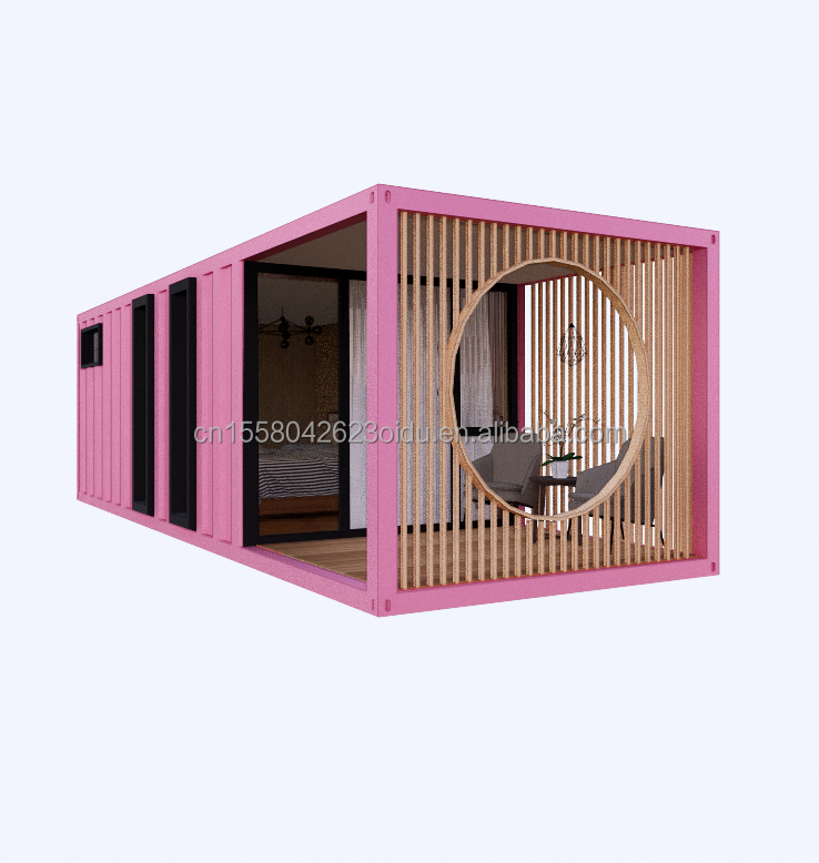 Aluminum Alloy Windows 3 Bedroom Container Residence with Packaging and Wave Sandwich Panel Walls