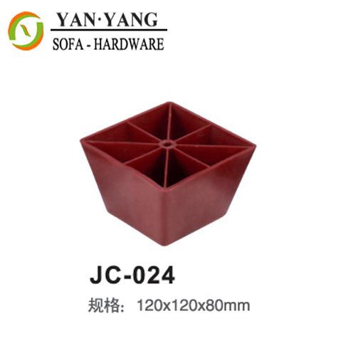 dark red decorative furniture legs injection high strength plastic sofa legs JC