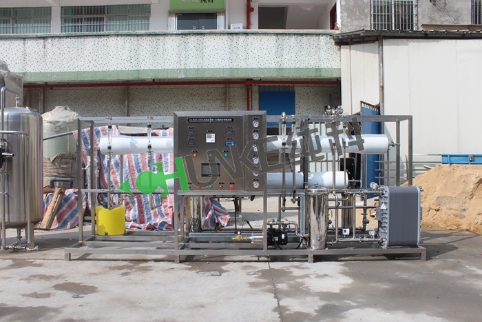 Large Scale RO Water Purification System / 2000L Reverse Osmosis Plus EDI Plant For Laboratory