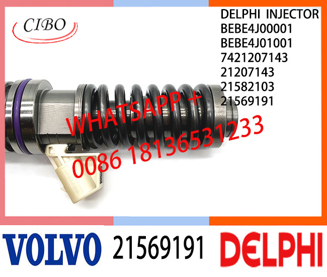 Fuel Diesel Injector 21569191 BEBE4J00001 BEBE4J01001 21207143 21582103 7421207143 E3.18 for VOL MD11 EURO 5 HIGH POWE