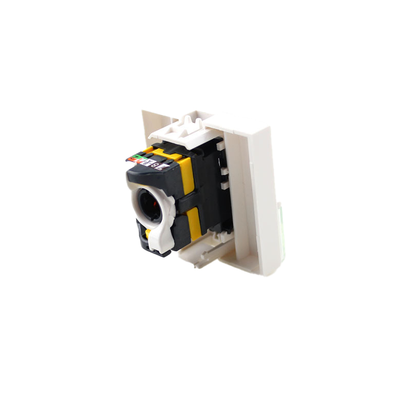 RJ45 Modular Jack Networking Faceplate for French legrand type single port UTP 45*22.5mm