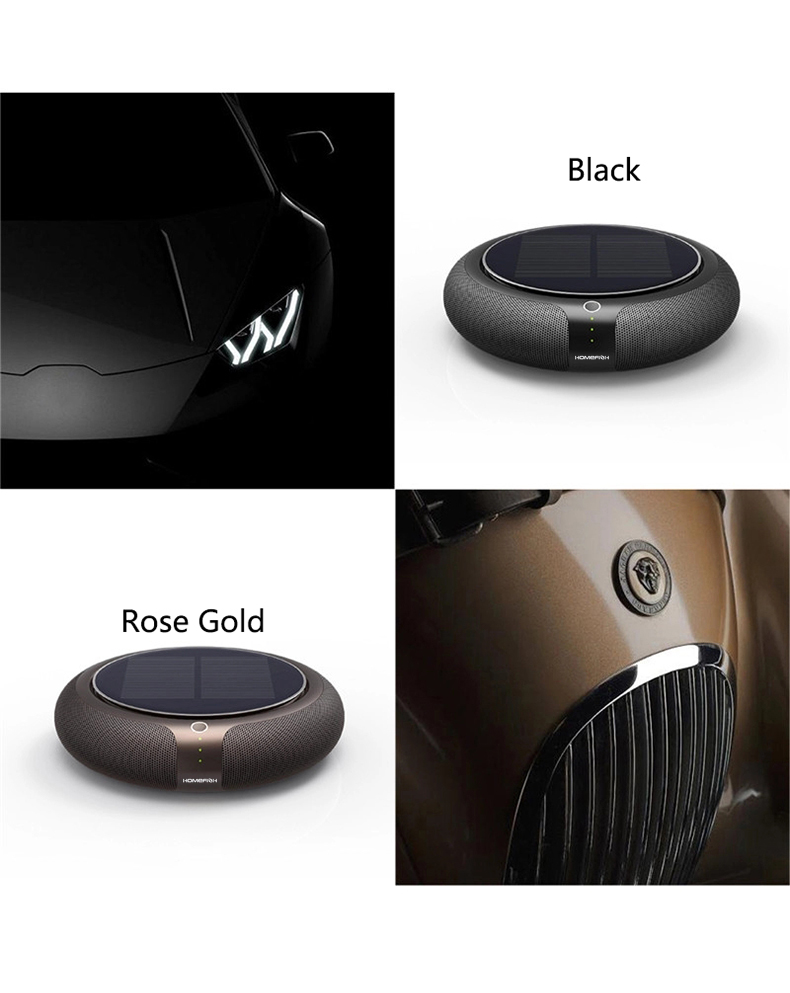 HOMEFISH OEM Car Air Purifier 2023 Ionizer HEPA Solar Car Air Purifier