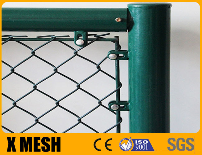 PVC Coated Galvanized Chain Link Fence 25mm Mesh 8ft Metal Chain Link Fencing