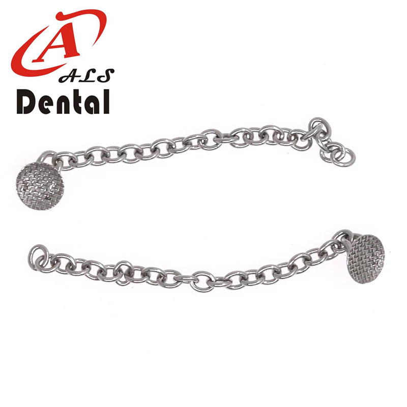Certification ce Dental Orthodontic Button Chain Ortho Lingual Button With Chain Brackets Accessories Implant Endosseous
