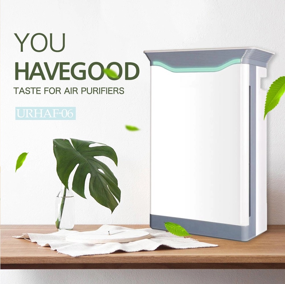 UVC Vertical 65W Hepa Air Purifier Noise 66Db Negative Ion Plasma