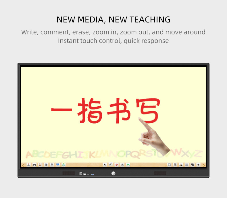 75" Wall Mounted Mobile Touch Screen Interactive Whiteboard