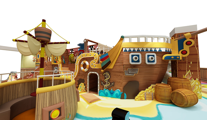 Pirate Ship Theme Indoor Playground , Inside Play Zone Equipment