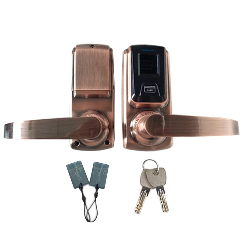 Small Smart Fingerprint Door Lock Mechanical Key Super Convenient For Wood Door