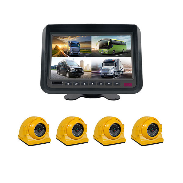  130 Degree Car Reverse Truck Rear View Camera System With Quad View Monitor Manufactures