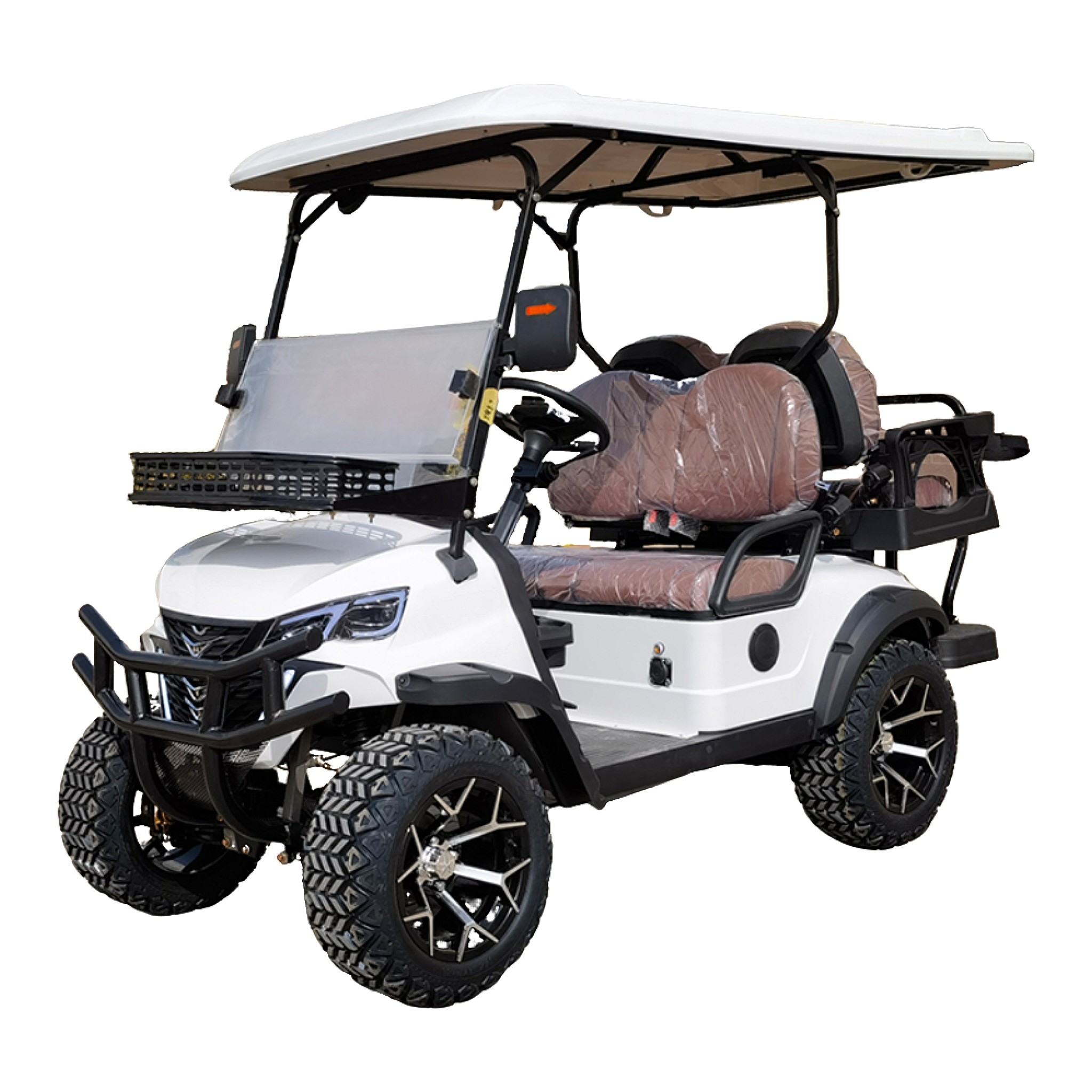 LED Lighting 4 Seater Golf Cart With 80km Travelling Range