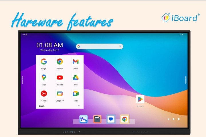 5000:1 Contrast Ratio Goolge EDLA Certificated Android 13 IR Touch Dispaly Interactive Touch Screen Monitor