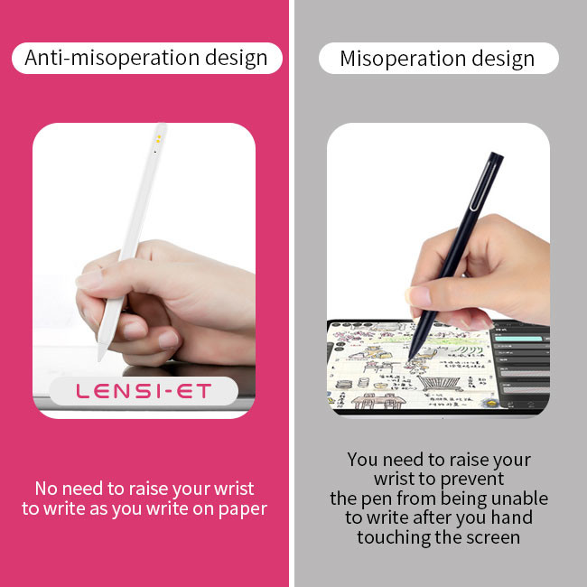 White Charging Case Precision Capacitive Stylus Touch Screen Pen For Student School Work