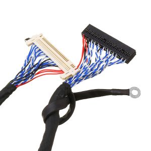 FIX-30P-S8 Braided Laptop Lvds Cable , Lvds Extension Cable FIX-30P-D8 For LCD