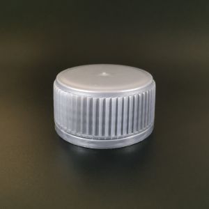 China White Plastic 49mm Tamper Evident Bottle Caps With Ribbed Closure on sale