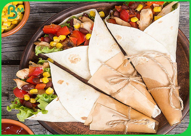Foodgrade Packaging 80g PE Laminated Paper For Wrapping Chicken Rolls