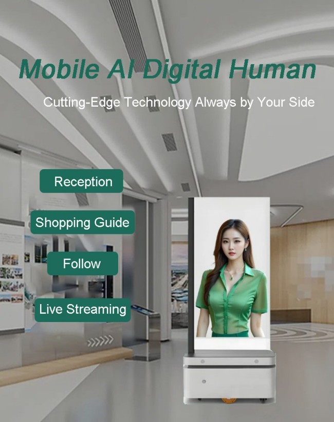 Ultra Thin 4K Resolution Transparent Oled Capacitive Touch Screen With Rechargeable Battery Movable Digital Signage