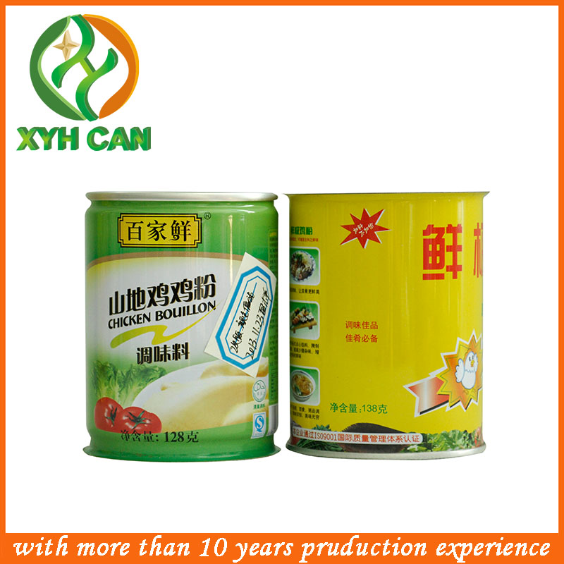 Tin Cans for Milk Powder Round Empty Airtight Tin Containers Glossy Lamination For Chicken Powder