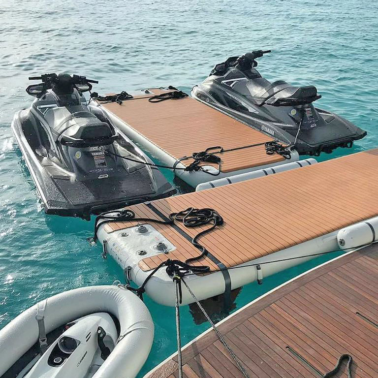 3×1.8x0.15m Mint Green Non-slip Stable Inflatable Floating Fishing Platform Water Jet Ski Dock Platform