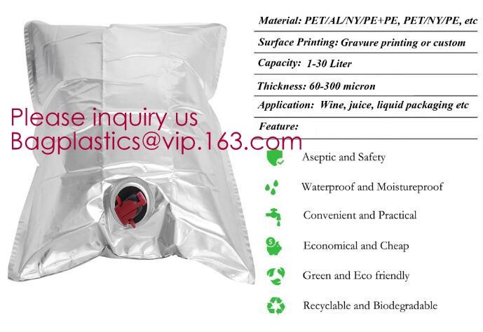 multi-purpose carrying case,wine bag,liquid packing with vitop spout,5L/10L/20L packaging wine bag bib in box wine dispe
