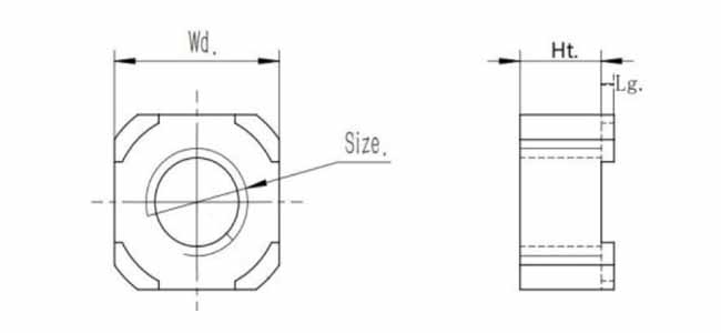 Stainless Steel Nuts And Bolts For High Temperature Welding Applications drawing