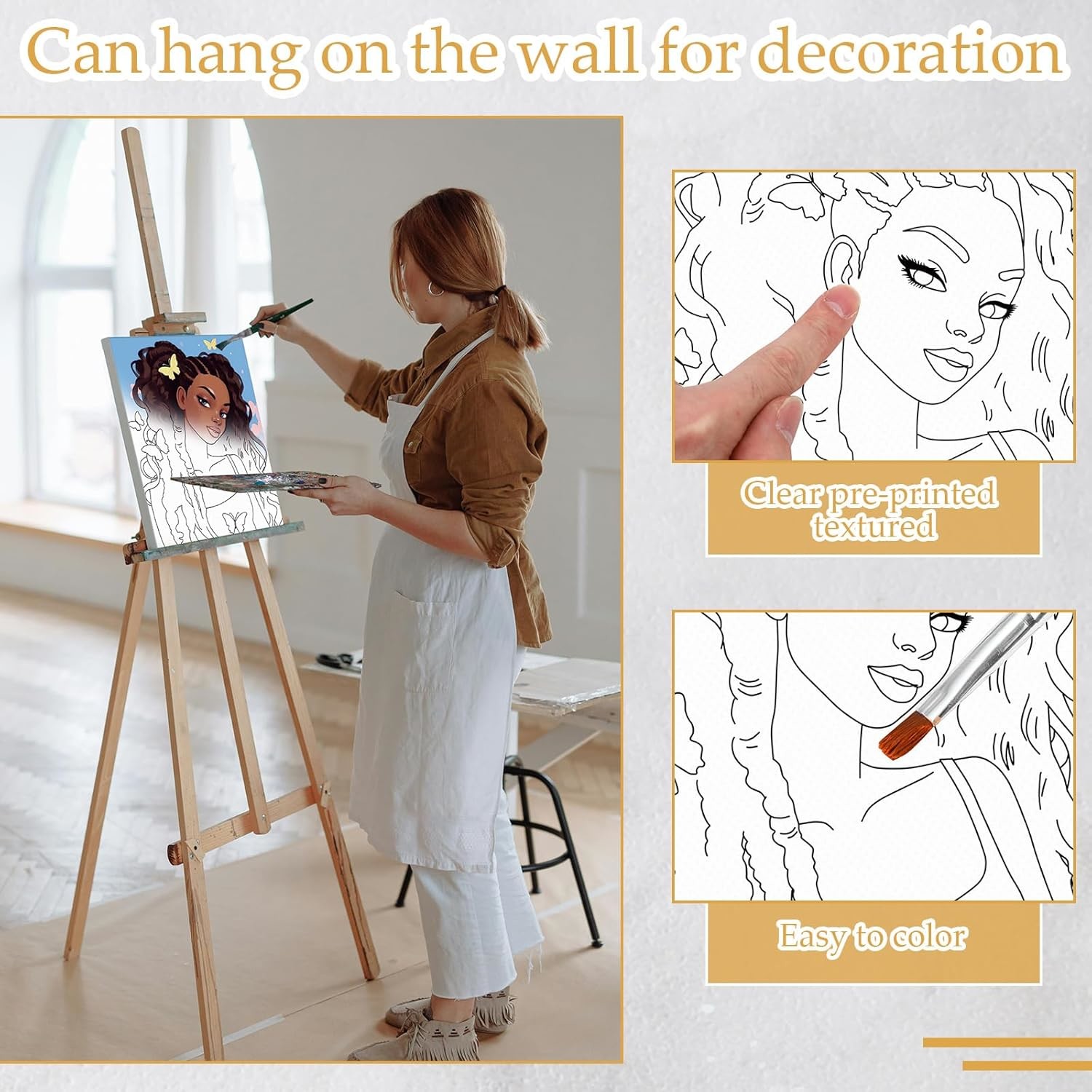 DIY Pre Drawn Canvas For Sip And Paint , Pre Printed Art Canvases For Valentine Gifts