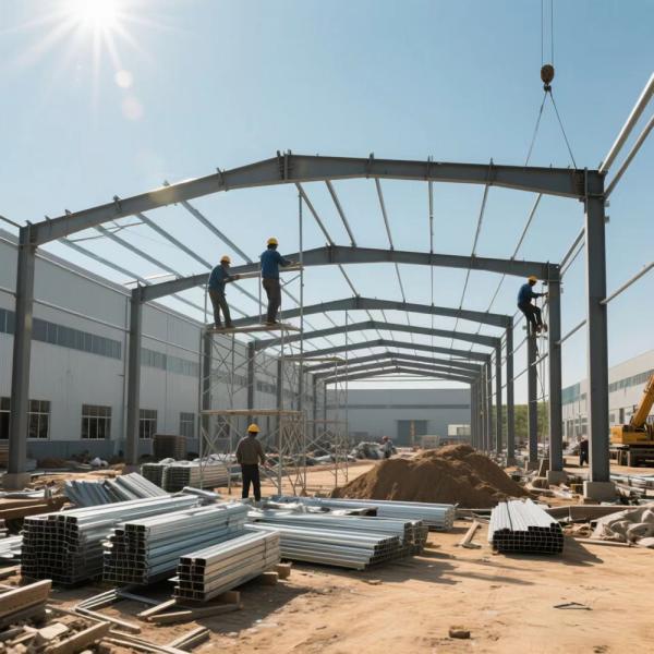 Quality Custom Steel Frame Warehouse 20m Span with High Strength Bolts for sale