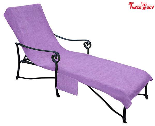 Purple Pool Outdoor Furniture Chaise Lounge , Ergonomic Design Outside Lounge