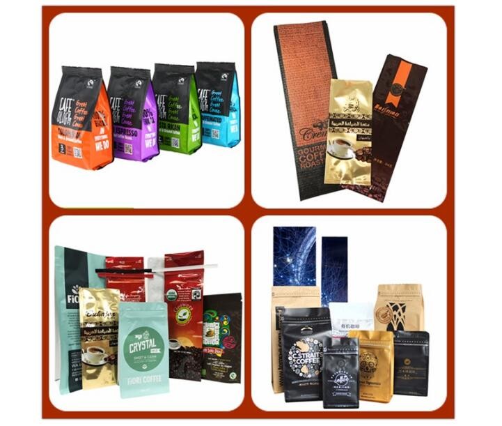 500g Black matt flat bottom k coffee Packaging bags with valve for coffee beans